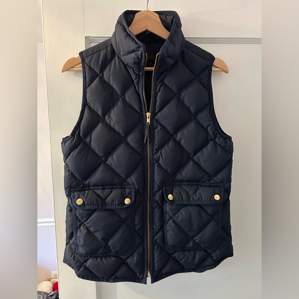Jcrew Navy Quilted Puffer Vest XS